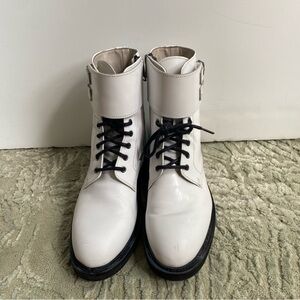 AllSaints Brigade white combat boots size 37